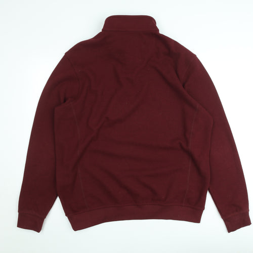 Westbury Men’s Red XL 1/4 Zip Mock Neck Knit Pullover Sweatshirt