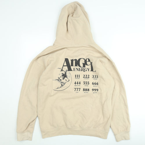 PrettyLittleThing Women Beige Angel Energy Pullover Hoodie Size S