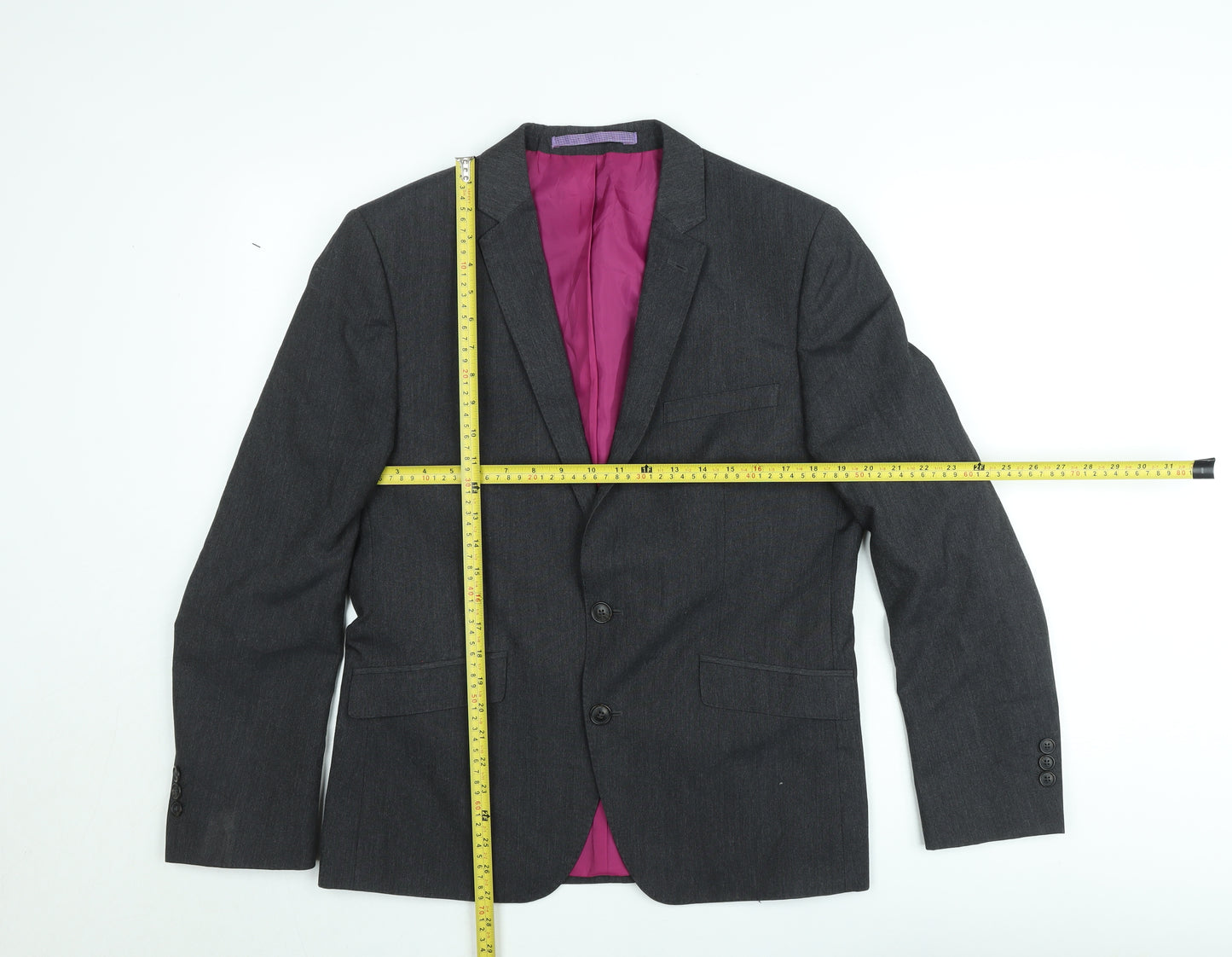 Marks and Spencer Men's Grey 40 Short Regular Fit Suit Jacket