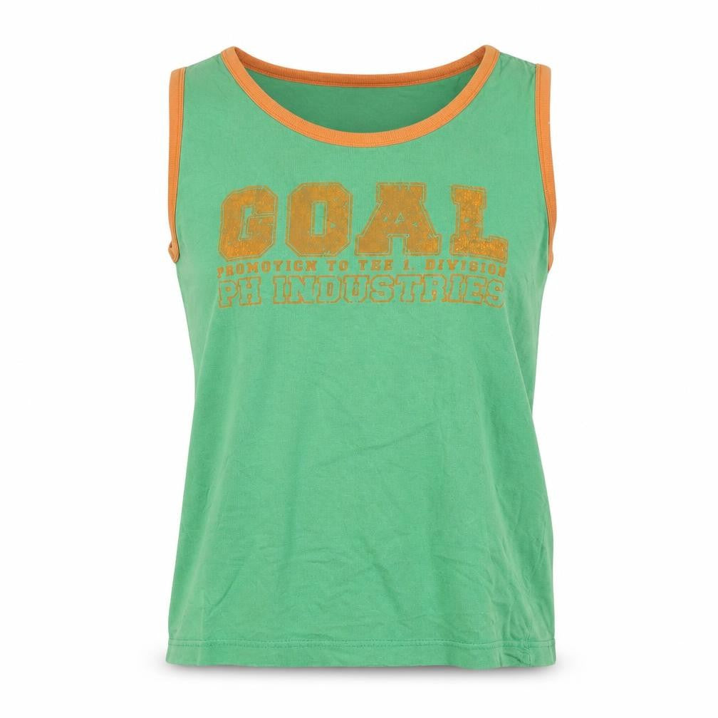 PH Industries Women's Green Cotton Sleeveless Tank Top S