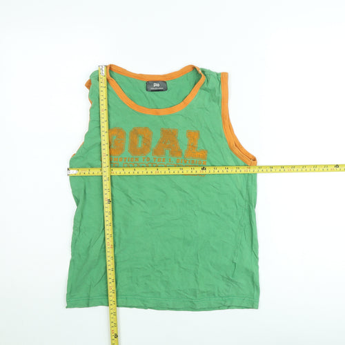 PH Industries Women's Green Cotton Sleeveless Tank Top S
