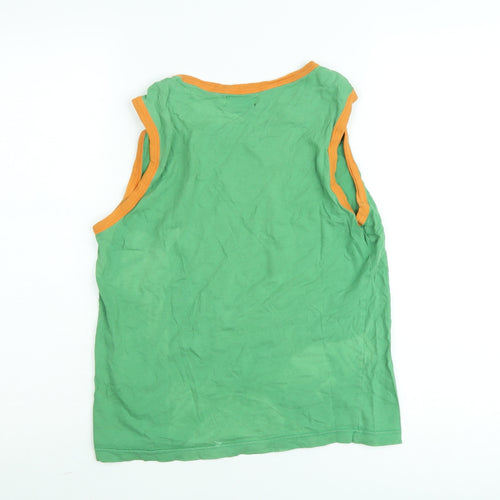 PH Industries Women's Green Cotton Sleeveless Tank Top S