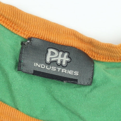 PH Industries Women's Green Cotton Sleeveless Tank Top S