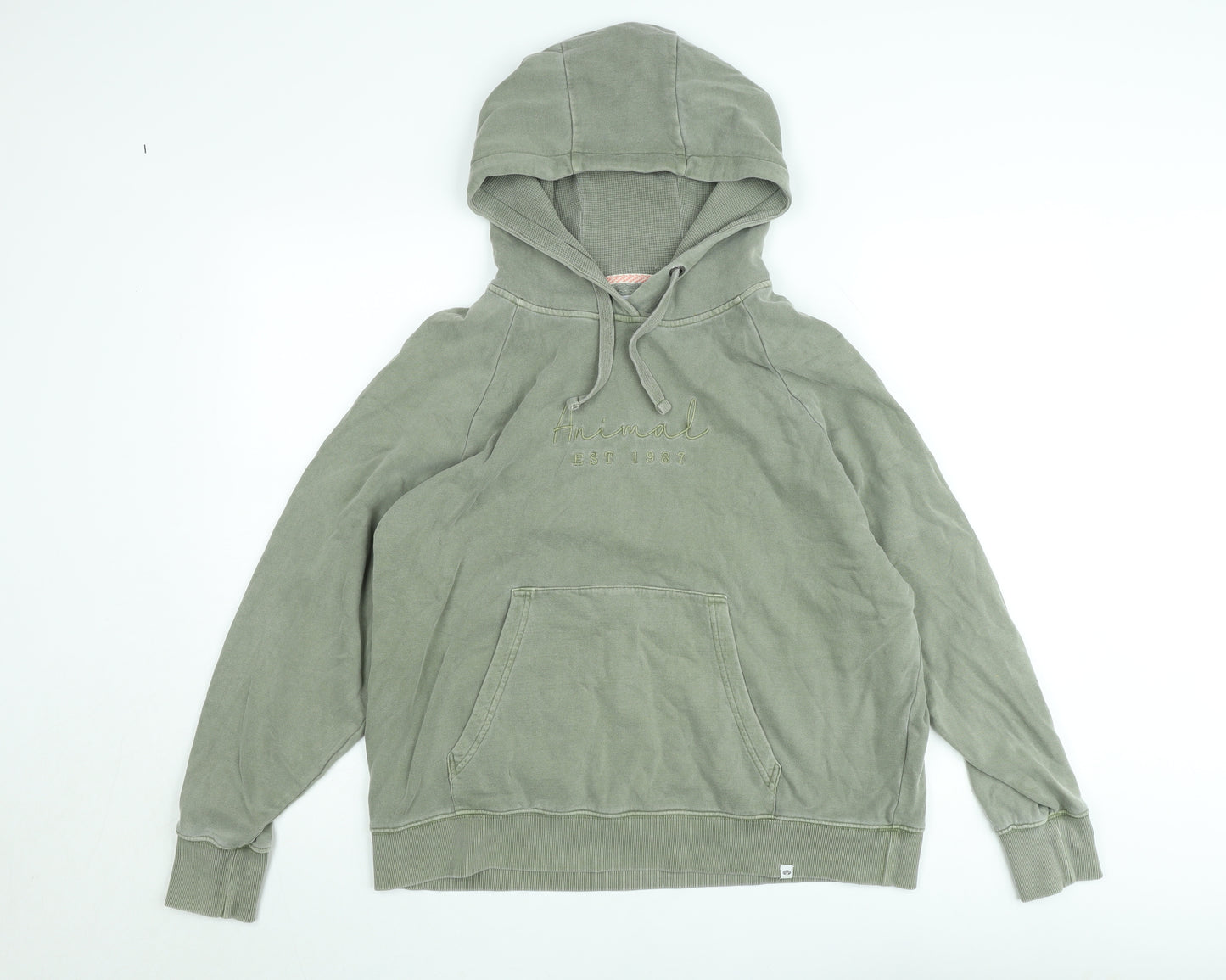 Animal Women’s Green Pullover Hoodie Size 10 Cotton Casual