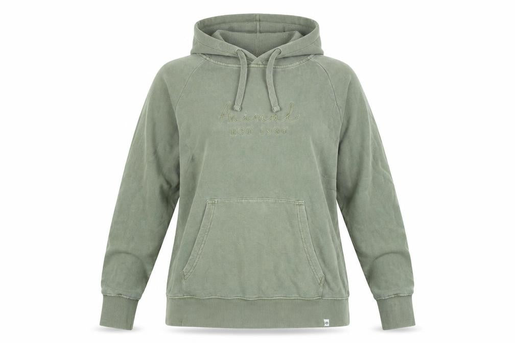 Animal Women’s Green Pullover Hoodie Size 10 Cotton Casual