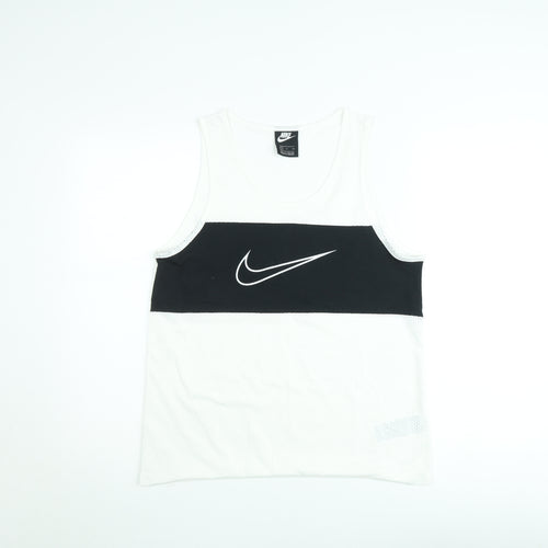 Nike Women's Black White Colourblock Mesh Tank Top Size S