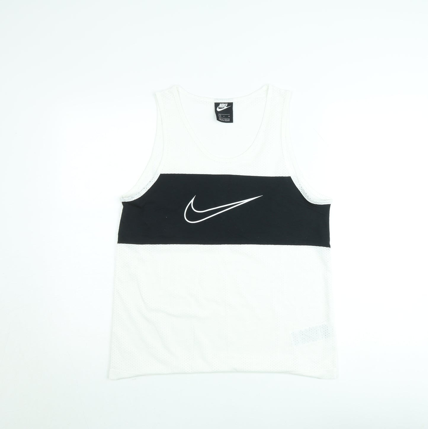 Nike Women's Black White Colourblock Mesh Tank Top Size S