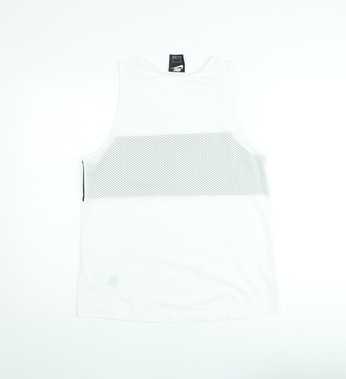 Nike Women's Black White Colourblock Mesh Tank Top Size S
