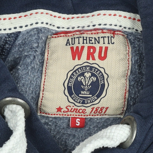 WRU Men's Blue Small Pullover Hoodie Vintage 81 Rugby Sweatshirt