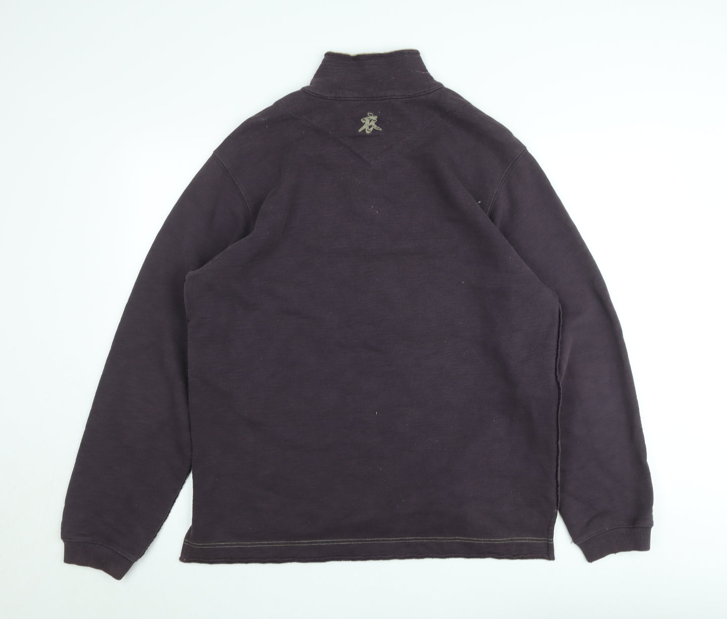White Stuff Men's Purple 1/4 Zip Sweatshirt Size M Regular Fit