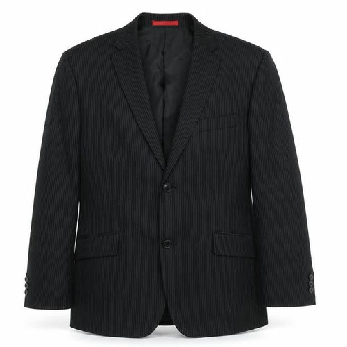 Burton Men’s Black Pinstripe 44R Regular Fit Suit Jacket