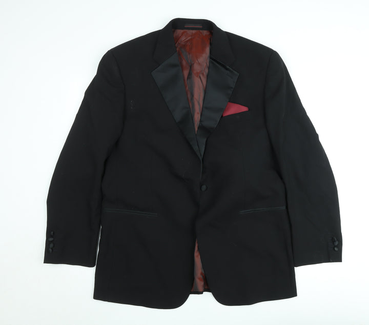 1860 Menswear Black Tuxedo Jacket Shawl Lapel 42R Men's Formal