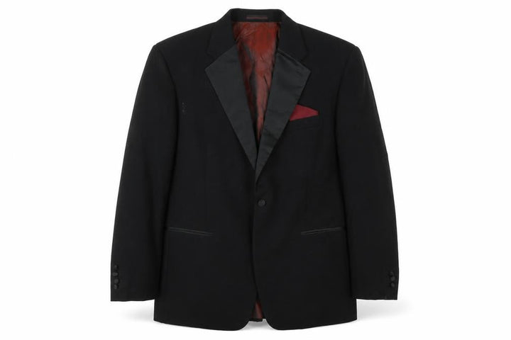 1860 Menswear Black Tuxedo Jacket Shawl Lapel 42R Men's Formal
