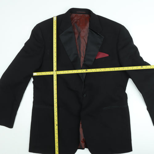 1860 Menswear Black Tuxedo Jacket Shawl Lapel 42R Men's Formal