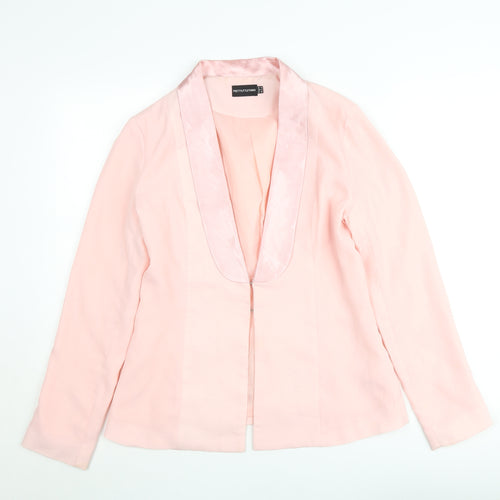 PrettyLittleThing Women's Pink Shawl Collar Blazer UK 12