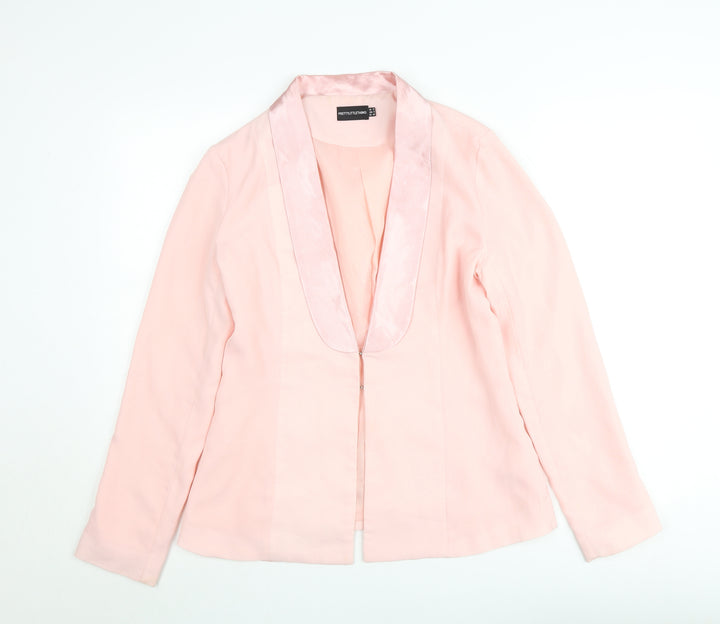 PrettyLittleThing Women's Pink Shawl Collar Blazer UK 12
