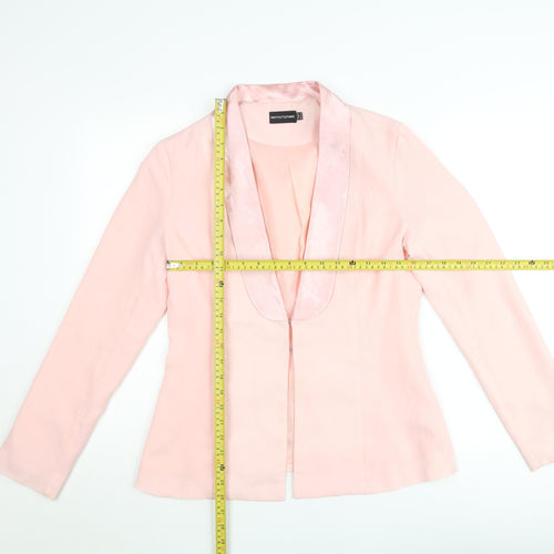 PrettyLittleThing Women's Pink Shawl Collar Blazer UK 12