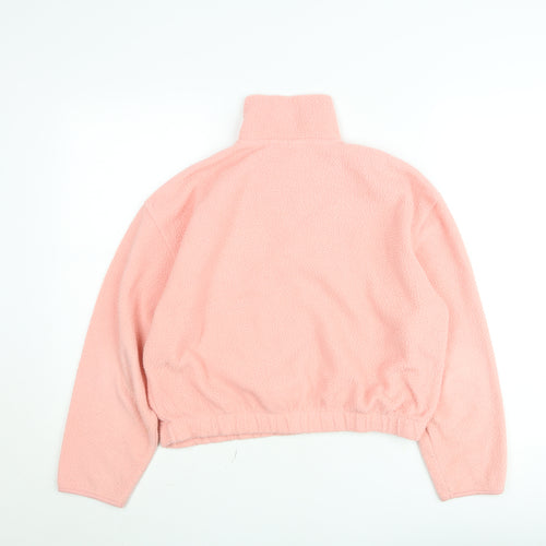 Weekday Women's Pink Fleece Half Zip Pullover Sweatshirt XS