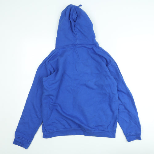 Stars & Stripes Mens Blue Pullover Hoodie L Graphic Print Cotton