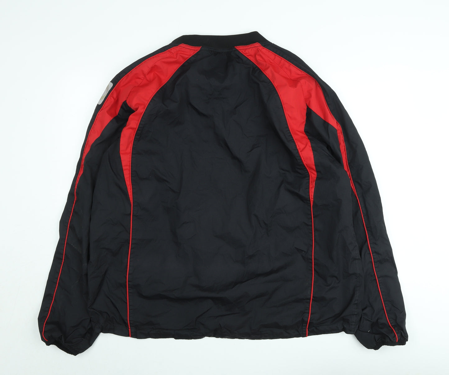 Unbranded Mens Black Red XL Pullover Sweatshirt Reinforced Seams