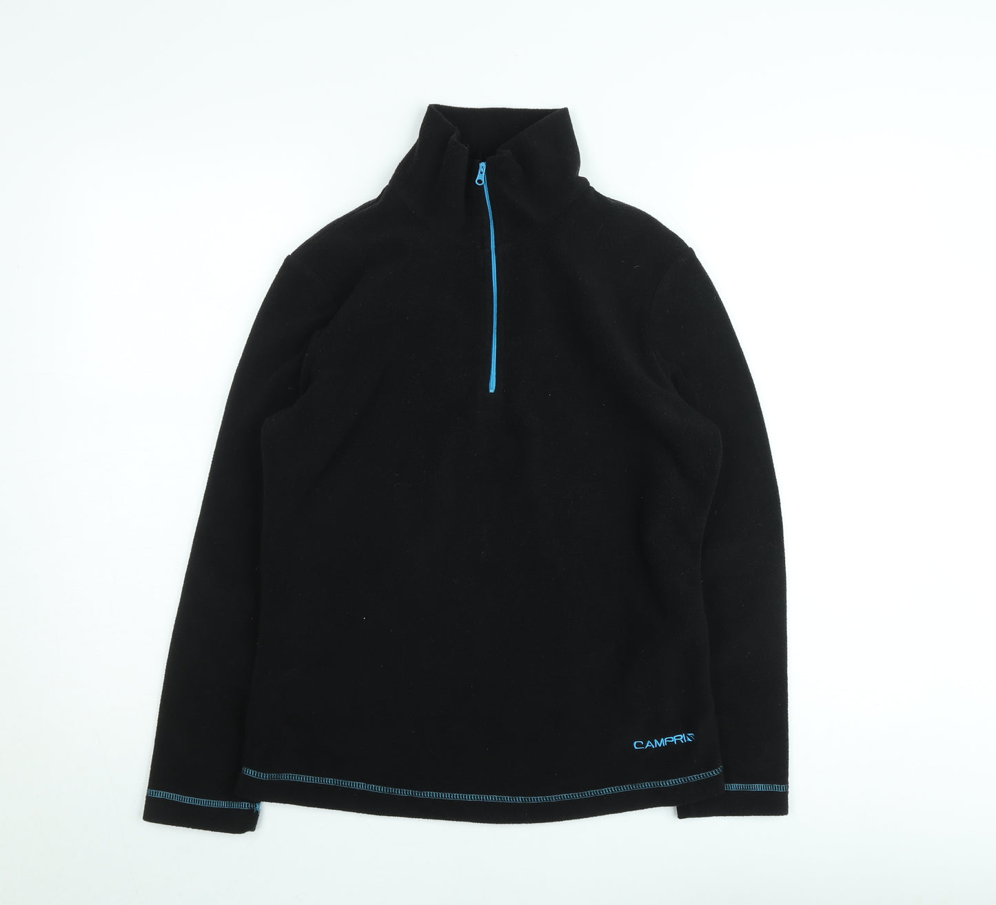 Campri Men's Black Fleece 1/4 Zip Pullover Sweatshirt M