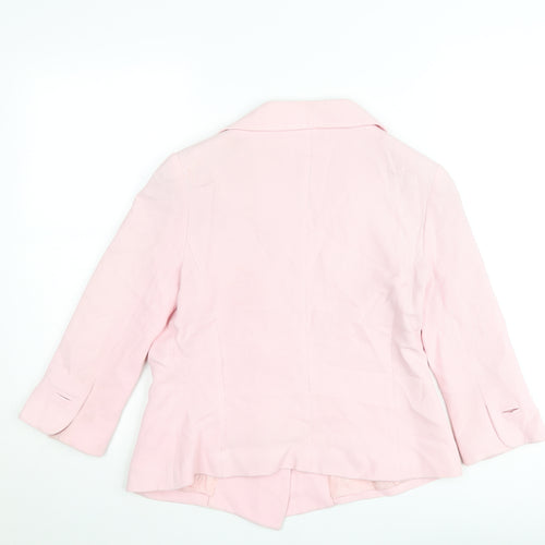 Georges Rech Women Pink Double-Breasted Blazer Size 10