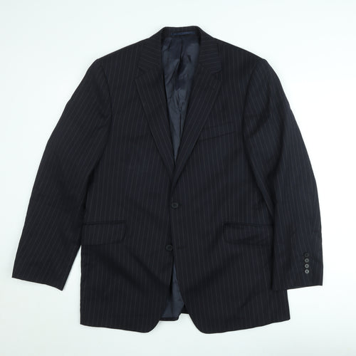 Austin Reed Men's Blue Wool Pinstripe Classic Suit Jacket