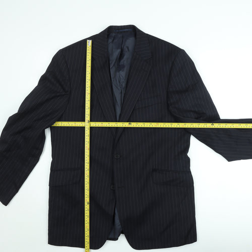 Austin Reed Men's Blue Wool Pinstripe Classic Suit Jacket