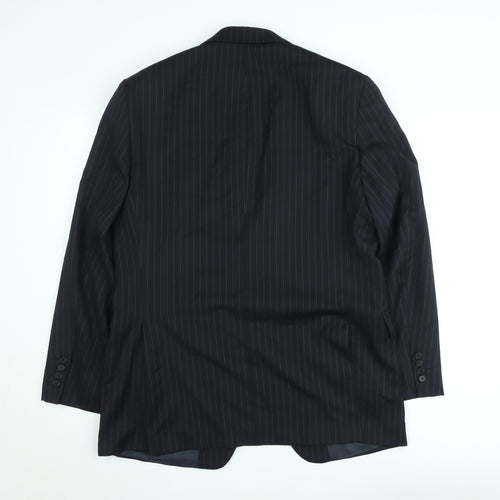 Austin Reed Men's Blue Wool Pinstripe Classic Suit Jacket