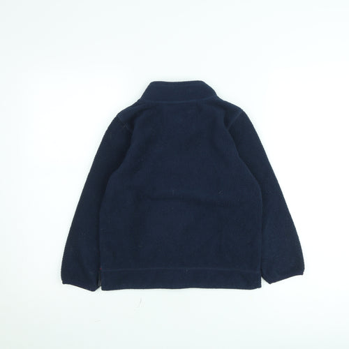 Crew Clothing Kids Boys Navy Fleece Jumper 7-8 Years Half Zip Warm Pullover