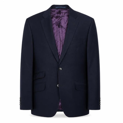 REDA Men's Blue 38R Wool Single-Breasted Blazer Jacket