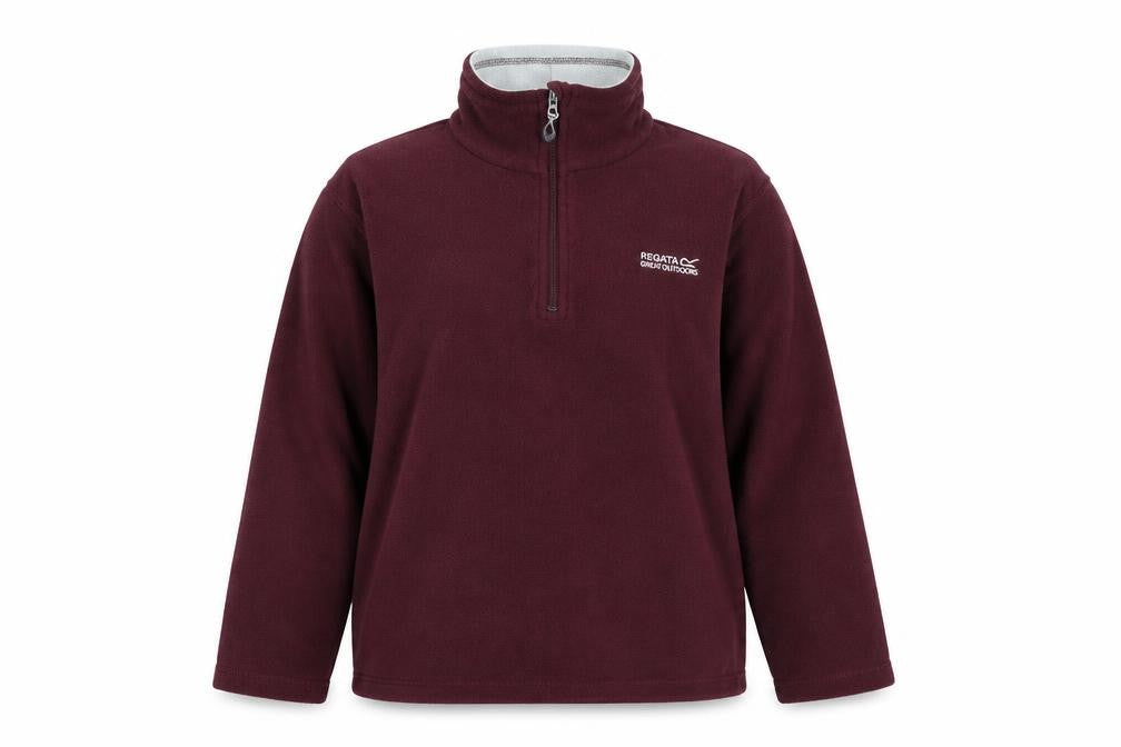 Regatta Women Burgundy Fleece 1/2 Zip Pullover Sweatshirt UK 10