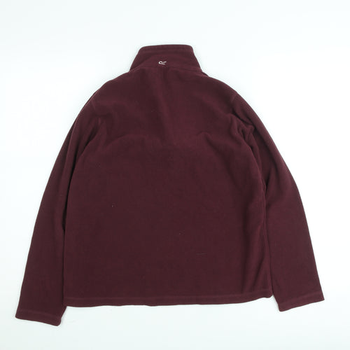 Regatta Women Burgundy Fleece 1/2 Zip Pullover Sweatshirt UK 10