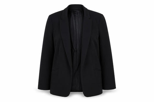 Front view of Oasis Women Black, size 12, Single-Breasted Notch Blazer Jacket