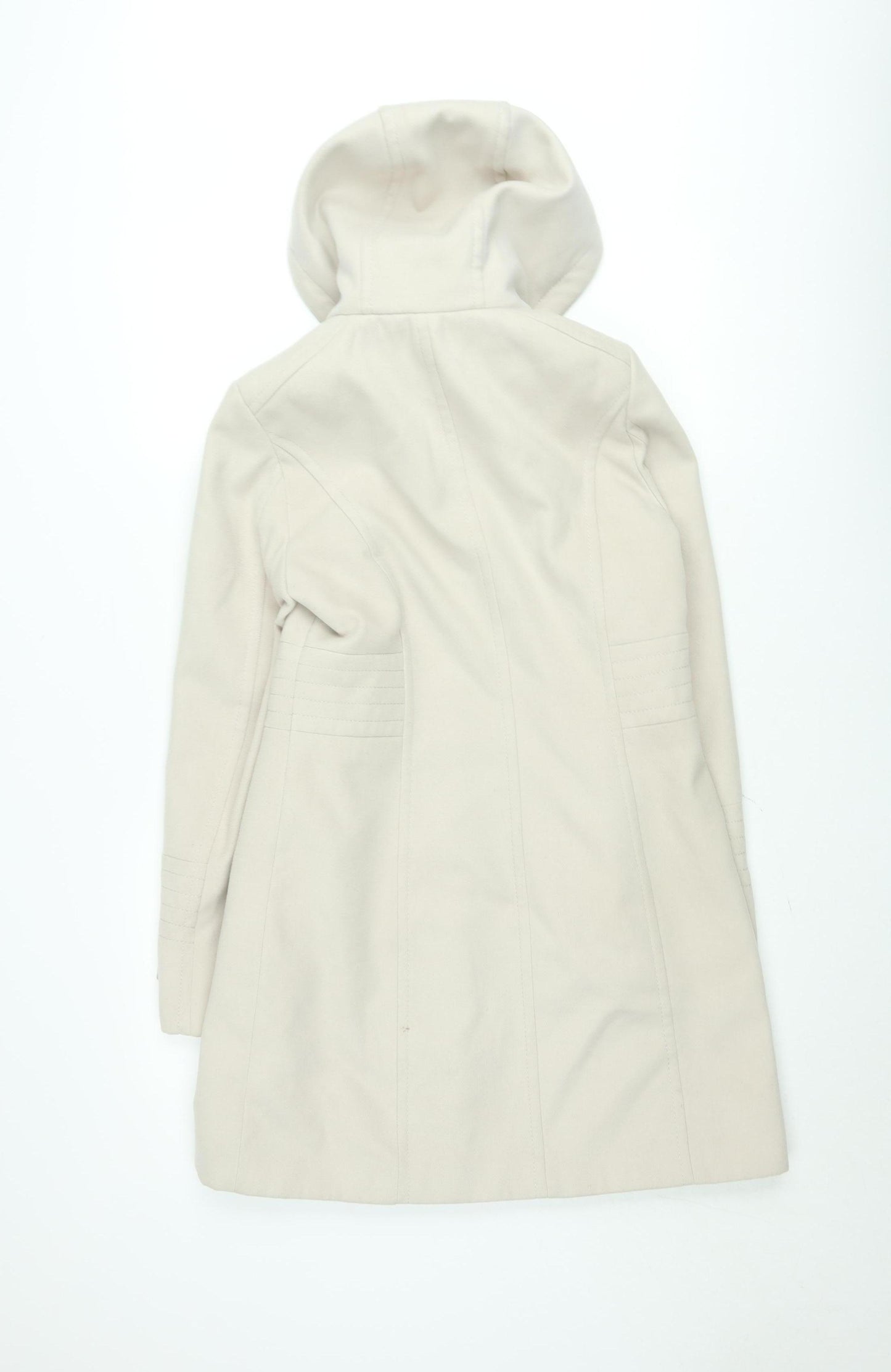 Wallis Women’s Beige Hooded Mid-Length Rain Coat Size 8