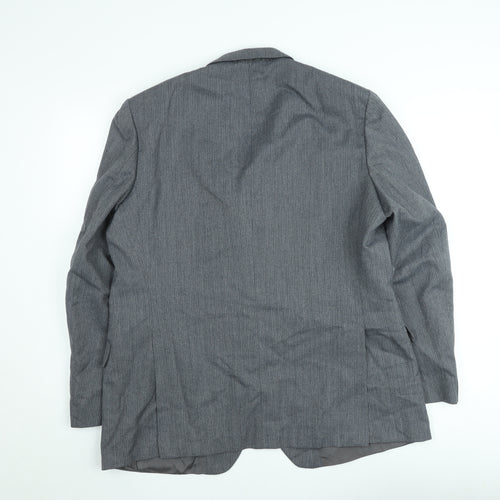 Marks and Spencer St Michael Men's Grey 44 Short Wool Blend Blazer Jacket