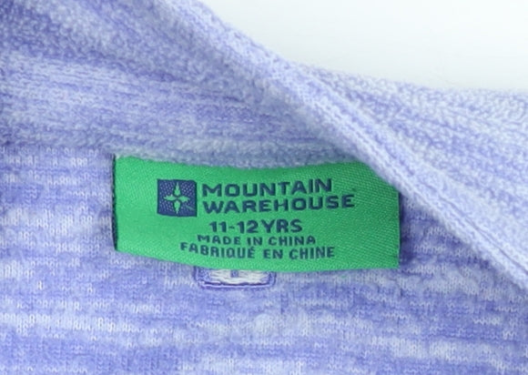 Mountain Warehouse Teens Purple Full Zip Hoodie Sweatshirt 11-12Y Fleece