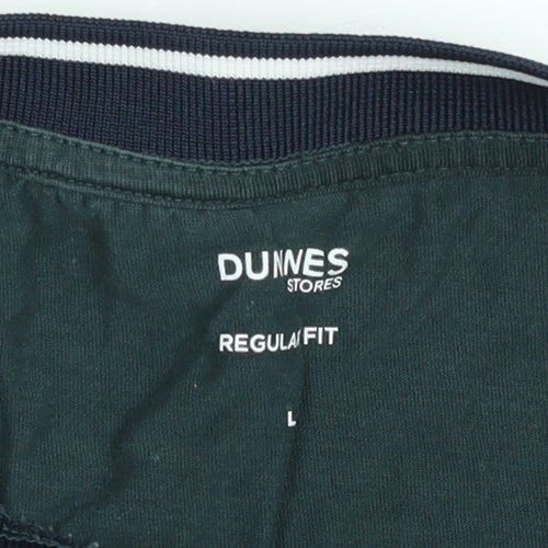 Dunnes Stores Men's Green Panthers Regular Fit Cotton T-Shirt Size L