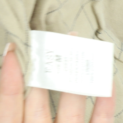 EASY Men's Beige Cotton Twill Full Zip Casual Jacket Size M