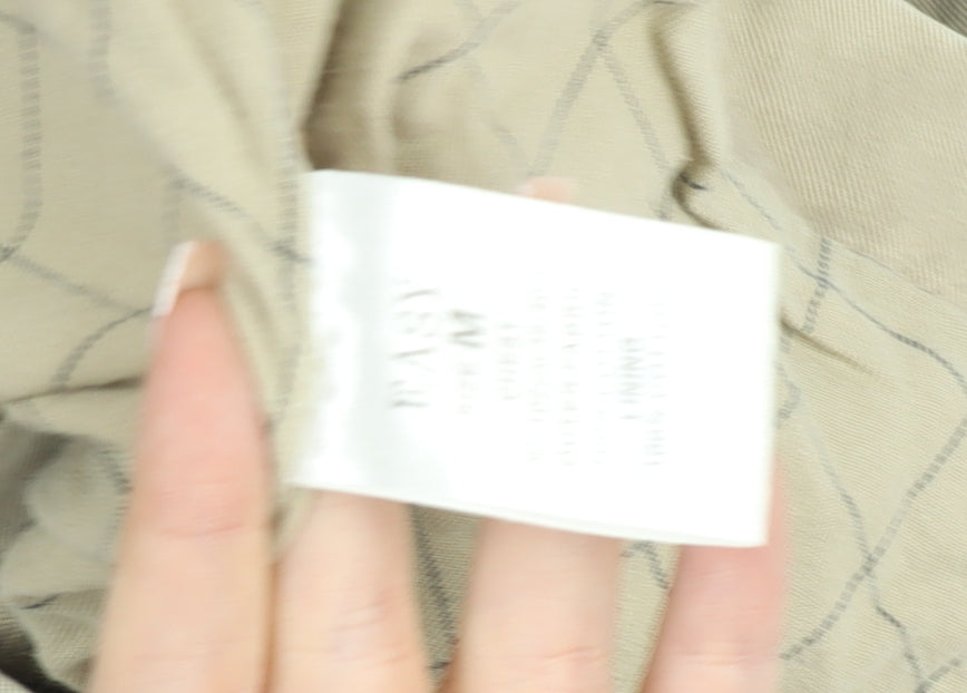EASY Men's Beige Cotton Twill Full Zip Casual Jacket Size M