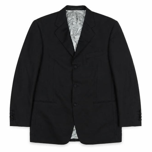 Allders Men's Black Wool Blend Classic Fit 40R Blazer Jacket