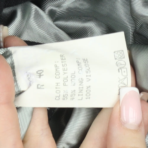 Allders Men's Black Wool Blend Classic Fit 40R Blazer Jacket