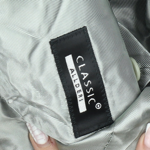 Allders Men's Black Wool Blend Classic Fit 40R Blazer Jacket