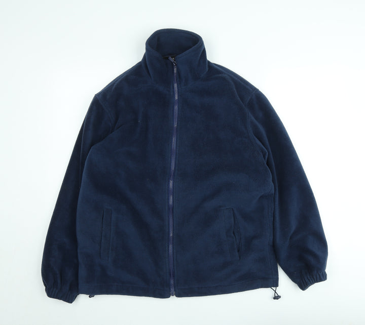 JBC Collection Mens Blue Fleece Full Zip Sweatshirt XL