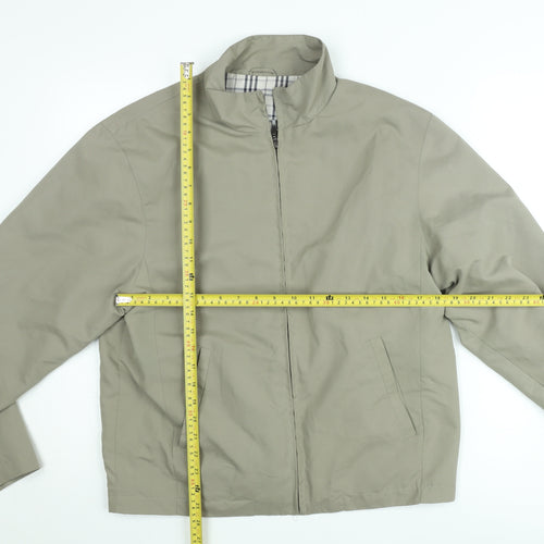 Primark Men's Beige Small Cotton Blend Full Zip Casual Jacket