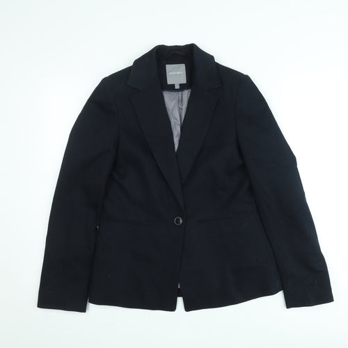 Principles Womens Black Size 8 Tailored One Button Blazer Jacket