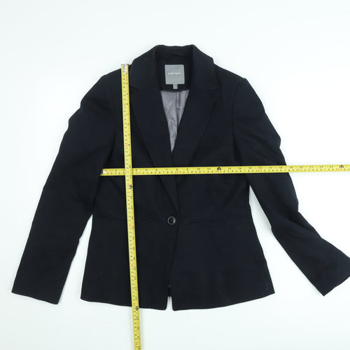 Principles Womens Black Size 8 Tailored One Button Blazer Jacket