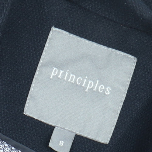 Principles Womens Black Size 8 Tailored One Button Blazer Jacket