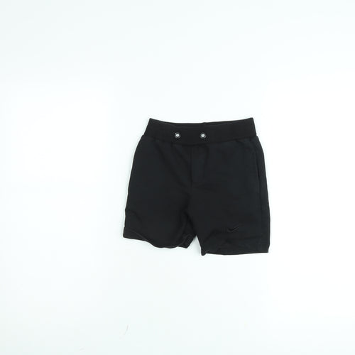 Nike Boys Black Athletic Shorts Size 8 Years Sportswear Elastic Waist