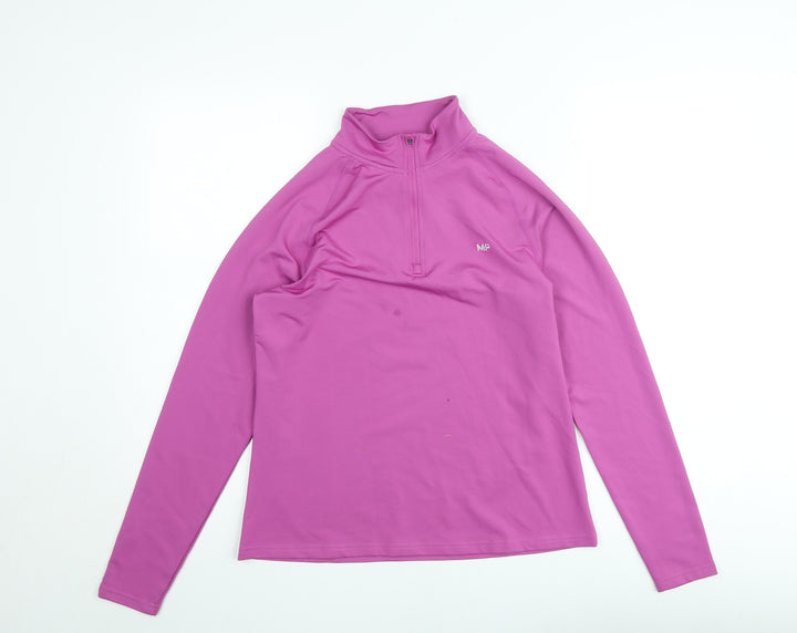 MP Women's Pink Long Sleeve 1/4 Zip Pullover Sweatshirt Size L